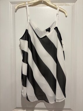 torrid Black and White Diagonal Stripe Cami